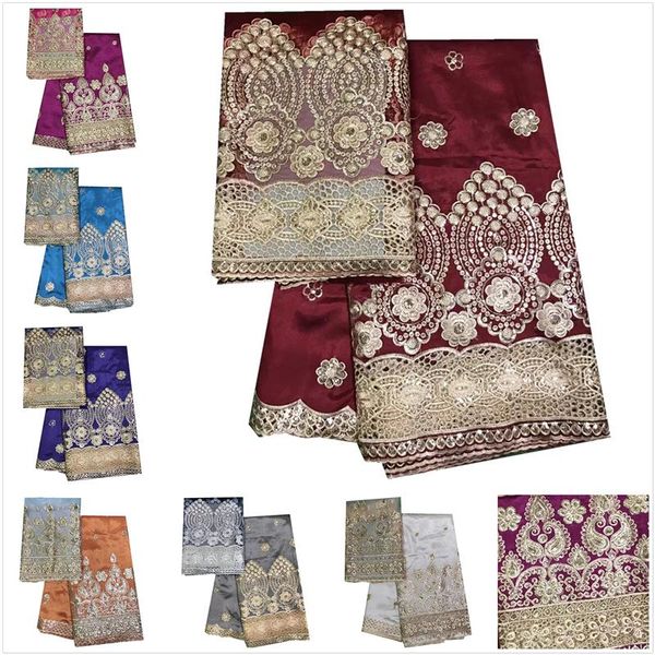 high class african 5 yards george lace + 2 yards net lace fabric with beads and sequins wine nigerian george with blouse, Pink;blue
high class african 5 yards george lace + 2 yards net lace fabric with beads and sequins wine nigerian george with blouse, Pink;blue