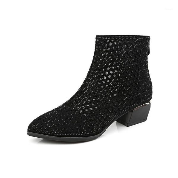 gktinoo fashion rhinestones gauze sandals summer new mesh boots genuine leather women's shoes med heels hollow boots large size1, Black
gktinoo fashion rhinestones gauze sandals summer new mesh boots genuine leather women's shoes med heels hollow boots large size1, Black
