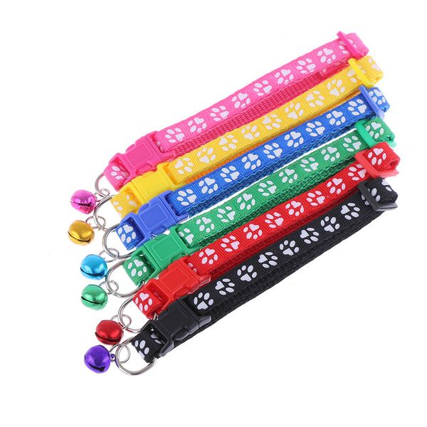 pet cat bell collar dog toy multiple color nylon footprint buckle safety breakaway adjustable for kittens puppy neck strap
pet cat bell collar dog toy multiple color nylon footprint buckle safety breakaway adjustable for kittens puppy neck strap