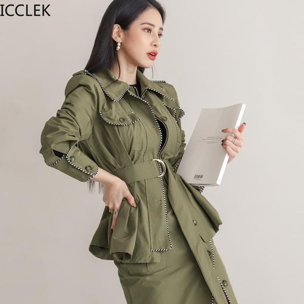 icclek autumn korean version women high-end temperament retro slim coat jacket +waist spit skirt two piece set, Gray
icclek autumn korean version women high-end temperament retro slim coat jacket +waist spit skirt two piece set, Gray