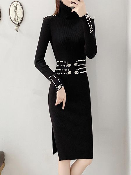 fashion female high waist dress spring autumn 2021 slim elegant vintage dress ropa de mujer zjt1902, Black;gray
fashion female high waist dress spring autumn 2021 slim elegant vintage dress ropa de mujer zjt1902, Black;gray