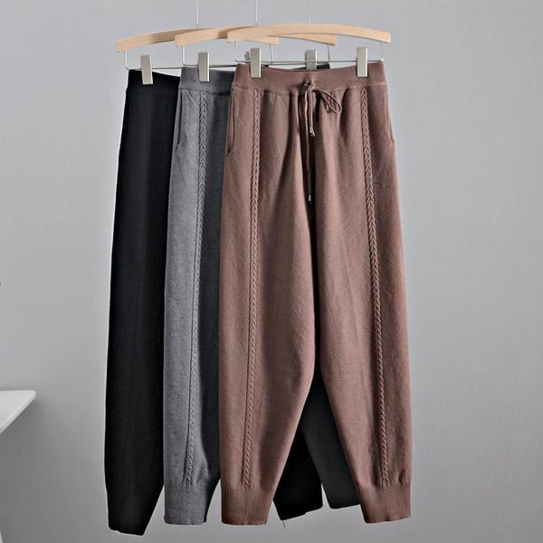 gigogou women knitted harem pants high waist drawstring side pockets boyfriend pant casual ladies pencil trousers sweater bottom, Black;white
gigogou women knitted harem pants high waist drawstring side pockets boyfriend pant casual ladies pencil trousers sweater bottom, Black;white