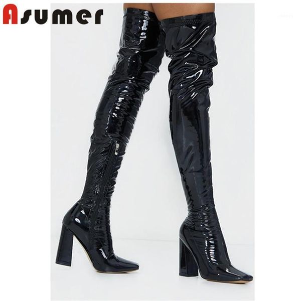 asumer 2021 party night club shoes women over the knee boots square toe high heels stretch slim long boots ladies1, Black
asumer 2021 party night club shoes women over the knee boots square toe high heels stretch slim long boots ladies1, Black