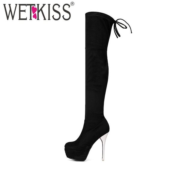 boots wetkiss high heels flock woman long boot ladies stiletto over the knee fashion platform stretch female shoes autumn women, Black
boots wetkiss high heels flock woman long boot ladies stiletto over the knee fashion platform stretch female shoes autumn women, Black