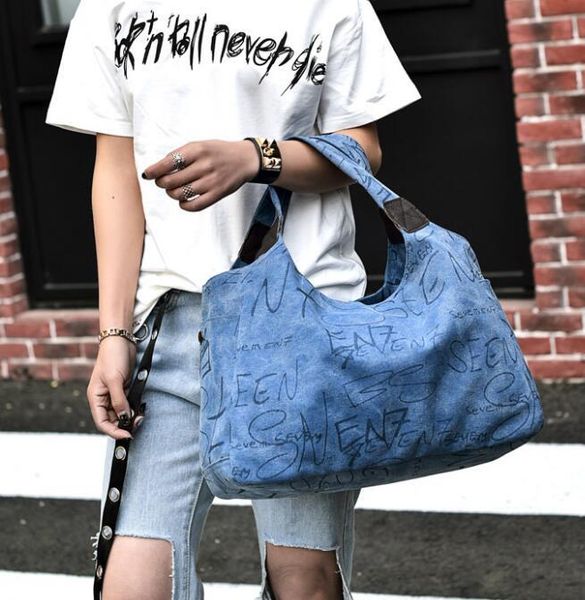 2020 europe and the united states casual fashion ladies shoulder bag canvas tide female bag