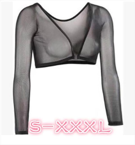 new fashion plus size seamless arm shaper short cropped navel mesh cardigan lace perspective cardigan, White
new fashion plus size seamless arm shaper short cropped navel mesh cardigan lace perspective cardigan, White