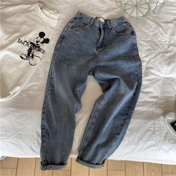of its 2020 women's clothing han edition do old lower back tightness loose thin harlan high waist jeans trousers1, Blue
of its 2020 women's clothing han edition do old lower back tightness loose thin harlan high waist jeans trousers1, Blue