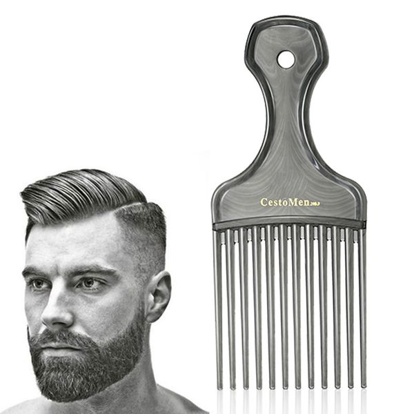 cestomen plastic afro fork comb wig wave hair insert hairbrush detangling comb with wide tooth salon hairdressing styling tool, Silver
cestomen plastic afro fork comb wig wave hair insert hairbrush detangling comb with wide tooth salon hairdressing styling tool, Silver