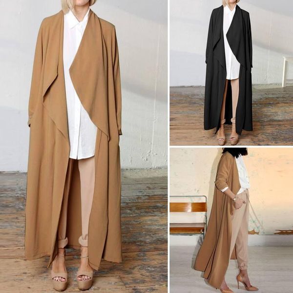 zanzea 2020 autumn fashion women long coats casual solid long jackets female sleeve thicken outwear overcoats plus size 5xl, Black;brown
zanzea 2020 autumn fashion women long coats casual solid long jackets female sleeve thicken outwear overcoats plus size 5xl, Black;brown