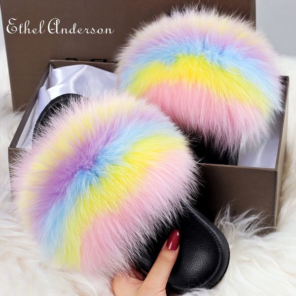 real fox fur slippers women wholesale fur slides plush shoes large flully fur slides for ladies casual outside flat flip flops y1202, Black
real fox fur slippers women wholesale fur slides plush shoes large flully fur slides for ladies casual outside flat flip flops y1202, Black