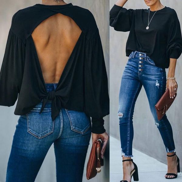 backless black woman shirt autumn 2020 hollow out lantern sleeve for women party club blouse fall clothing female d30, White
backless black woman shirt autumn 2020 hollow out lantern sleeve for women party club blouse fall clothing female d30, White