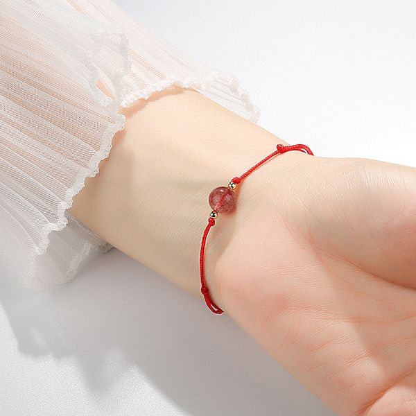 luck in love affairs bracelet womens braided rope simple mori strawberry quartz all-matching hand rope e transfer beads this animal yea, Silver
luck in love affairs bracelet womens braided rope simple mori strawberry quartz all-matching hand rope e transfer beads this animal yea, Silver
