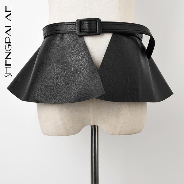 shengpalae pu leather black ruffles split joint temperament wide belt personality women new fashion tide all-match 2020 1t489 t200427, Black;brown
shengpalae pu leather black ruffles split joint temperament wide belt personality women new fashion tide all-match 2020 1t489 t200427, Black;brown