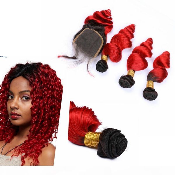 ombre loose deep wave bundles with closure 4" * 4" dark root 3 bundles with closure ombre #1b #red, Black;brown
ombre loose deep wave bundles with closure 4" * 4" dark root 3 bundles with closure ombre #1b #red, Black;brown