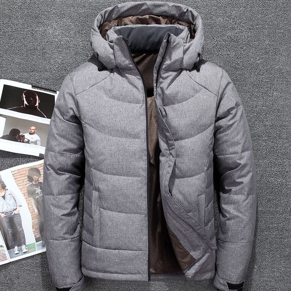 white duck warm winter coat thick mens down jackets hooded men parka jaqueta masculina jk-677, Black
white duck warm winter coat thick mens down jackets hooded men parka jaqueta masculina jk-677, Black