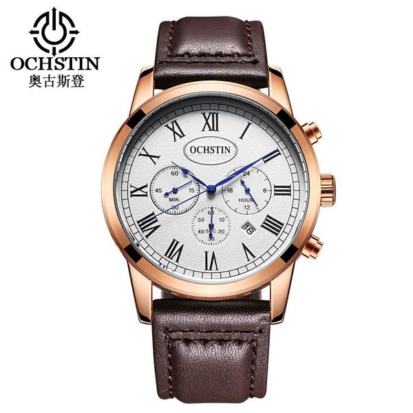 wristwatches 2021 ochstin brand waterproof analog quartz watch men fashion casual sports watches man leather relogio masculino, Slivery;brown
wristwatches 2021 ochstin brand waterproof analog quartz watch men fashion casual sports watches man leather relogio masculino, Slivery;brown
