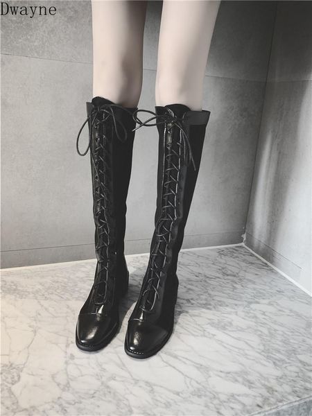 retro long boots female 2020 autumn and winter new british wind high boots students tie belt motorcycle tide, Black
retro long boots female 2020 autumn and winter new british wind high boots students tie belt motorcycle tide, Black