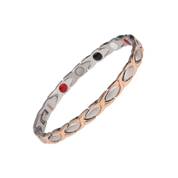 guangdong stainless women's magnetic therapy four in one titanium steel bracelet, Silver
guangdong stainless women's magnetic therapy four in one titanium steel bracelet, Silver