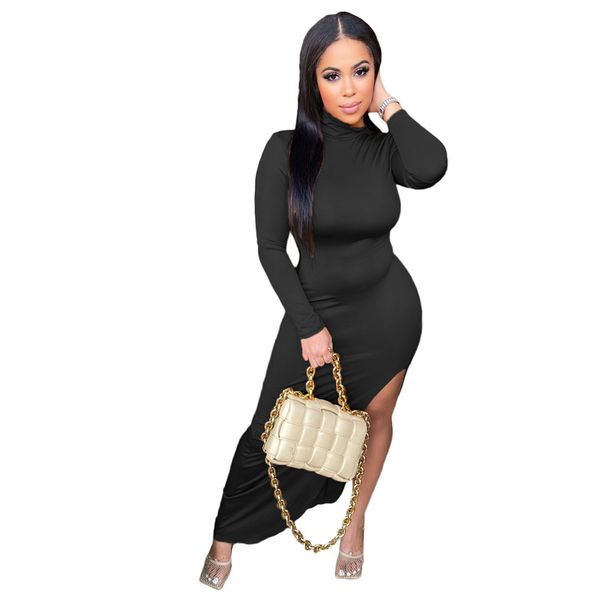 solid color womens designer dresses irregular spilt long sleeve womens casual dresses fashion females clothing, Black;gray
solid color womens designer dresses irregular spilt long sleeve womens casual dresses fashion females clothing, Black;gray