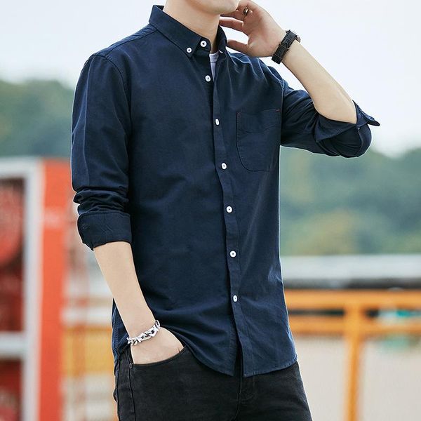 new 4 colors men oxford long sleeve shirt s-4xl 100% cotton men silm shirt all-match casual top, White;black
new 4 colors men oxford long sleeve shirt s-4xl 100% cotton men silm shirt all-match casual top, White;black