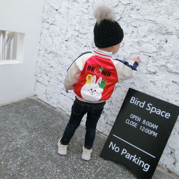 korean cartoon splicing et for new boys and girls in winter of 2019, Black
