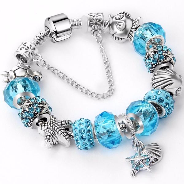 starfish shell turtle hanging diy charm bracelet snake chain pa bracelet for women, Black
starfish shell turtle hanging diy charm bracelet snake chain pa bracelet for women, Black