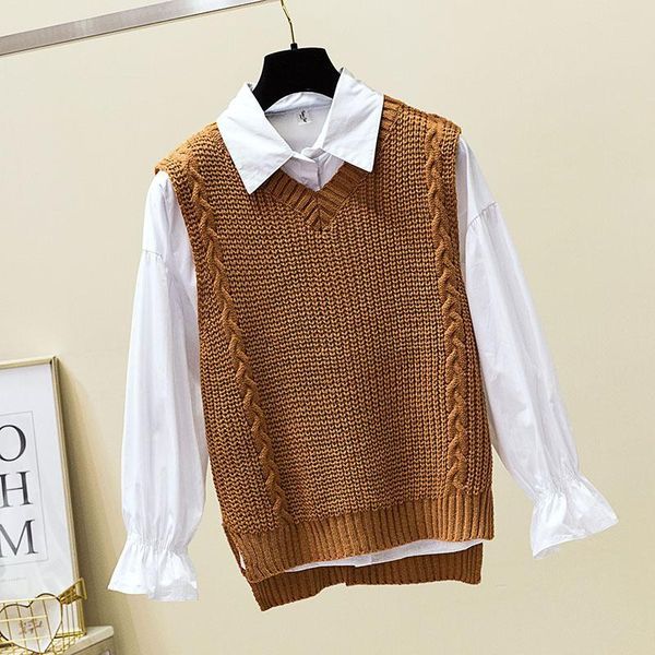 fashion spring chic knitted vest sweater women preppy style v neck sleeveless back strap pullovers student fresh solid color kg-96, White;black
fashion spring chic knitted vest sweater women preppy style v neck sleeveless back strap pullovers student fresh solid color kg-96, White;black