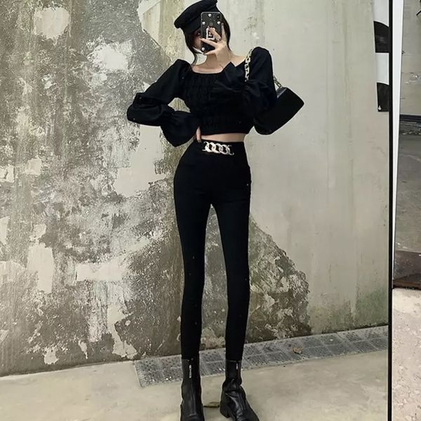 autumn 2020 new ins chain tight leggings + square neck jacket 2-piece fashion suit for women
autumn 2020 new ins chain tight leggings + square neck jacket 2-piece fashion suit for women