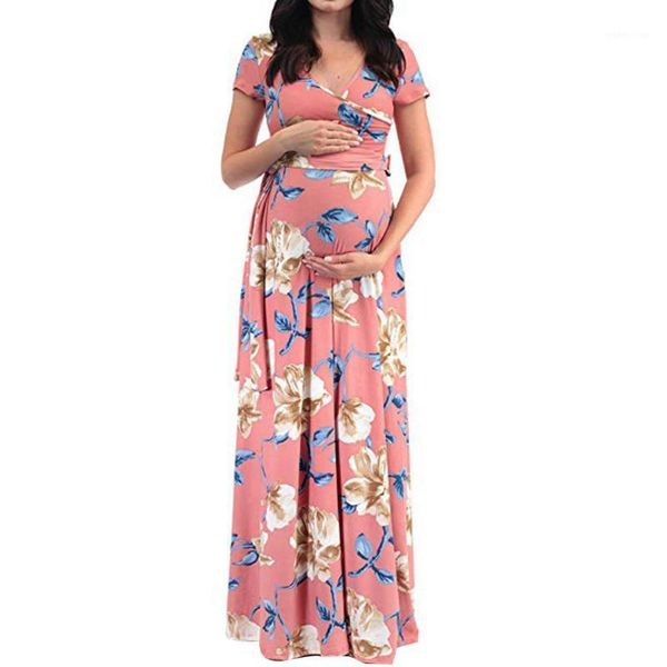 women's maternity long dress prom clothes floral printed v neck summer pregnancy dresses for pregnant women maternity clothing1, White
women's maternity long dress prom clothes floral printed v neck summer pregnancy dresses for pregnant women maternity clothing1, White