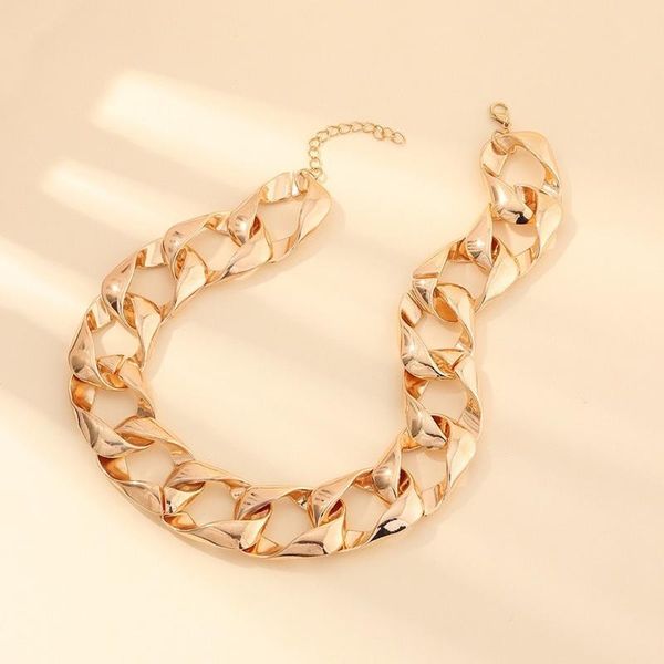 2020 european and american style ornament punk style thick chain necklace exaggerated flat chain necklaces wholesale, Golden;silver
2020 european and american style ornament punk style thick chain necklace exaggerated flat chain necklaces wholesale, Golden;silver