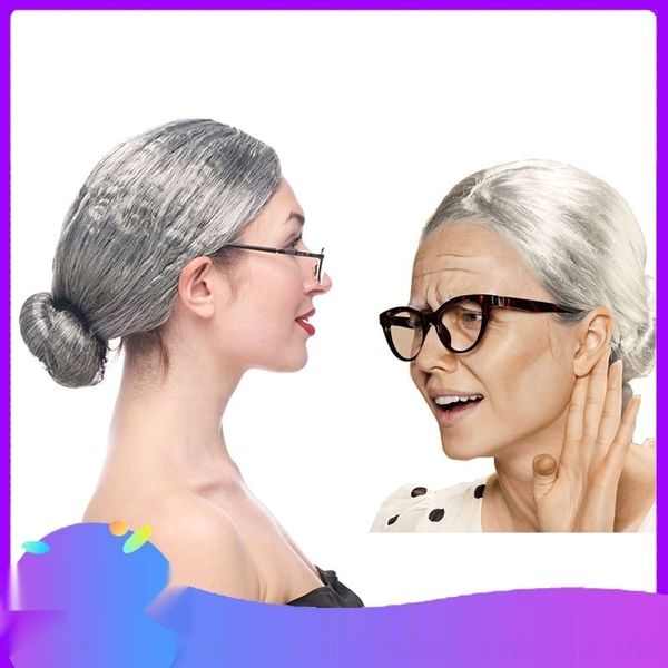 soxzq old lady grandma gray prop hair hood wig gray flower leucorrhea wig props dressing knot whole head cover t5d47
soxzq old lady grandma gray prop hair hood wig gray flower leucorrhea wig props dressing knot whole head cover t5d47