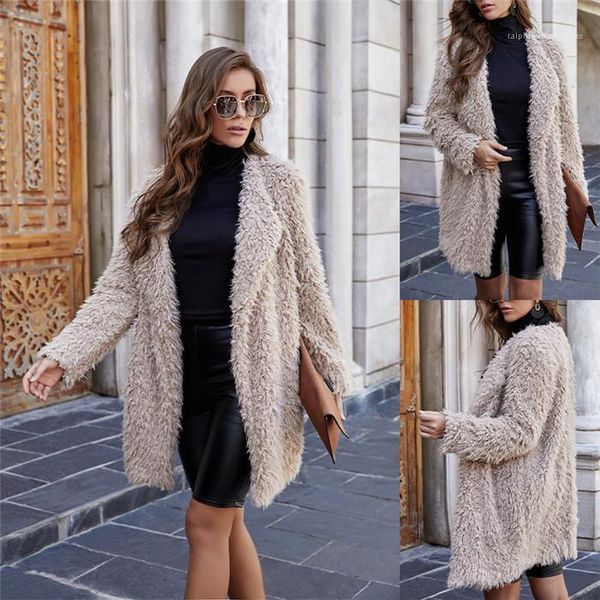 long sleeve winter coats high street fashion women cardigan outerwear clothing loose women wool fleece coats thick, Black
long sleeve winter coats high street fashion women cardigan outerwear clothing loose women wool fleece coats thick, Black