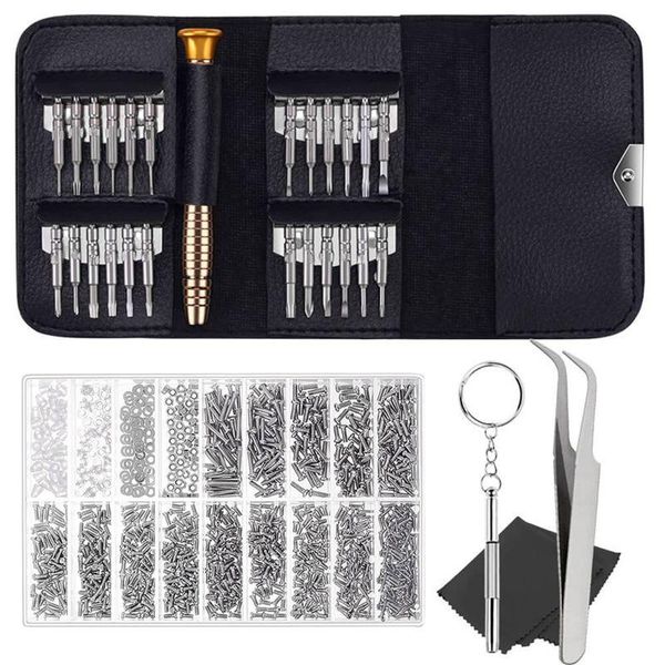 eyeglass repair kit with 25pcs precision sunglasses screwdriver set and 1000pcs glasses screws, Silver
eyeglass repair kit with 25pcs precision sunglasses screwdriver set and 1000pcs glasses screws, Silver