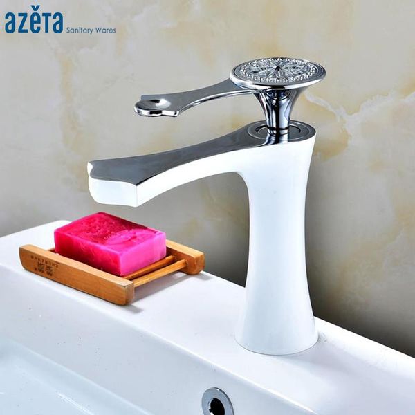 azeta bathroom white faucet sink single handle water tap bathroom deck mounted wash basin faucets mixer at6306cw
azeta bathroom white faucet sink single handle water tap bathroom deck mounted wash basin faucets mixer at6306cw
