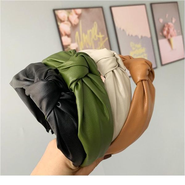 women hair band bezel pu leather hairbands solid color retro knotted headbands hair hoop headdress elegant hair acc qylosu
women hair band bezel pu leather hairbands solid color retro knotted headbands hair hoop headdress elegant hair acc qylosu