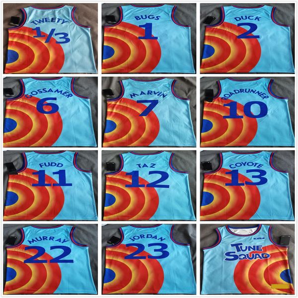 space jam movie tune squad basketball jerseys tweety 1 bugs 2 duck 6 gossamer 7 marvin 10 roadrunner 11 fudd 12 taz 13 coyote 22 murray cust, Black;red
space jam movie tune squad basketball jerseys tweety 1 bugs 2 duck 6 gossamer 7 marvin 10 roadrunner 11 fudd 12 taz 13 coyote 22 murray cust, Black;red