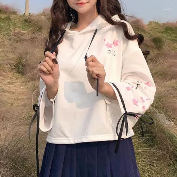 2020 autumn kawaii girls japanese letter sakura embroidery sweatshirt lace up bowknot flare sleeves hoody women hooded short, Black
2020 autumn kawaii girls japanese letter sakura embroidery sweatshirt lace up bowknot flare sleeves hoody women hooded short, Black