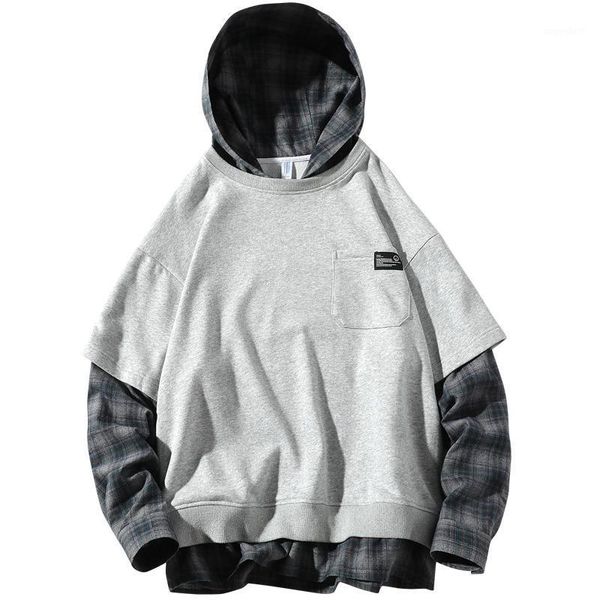 2020 spring men's hoodies fake two pieces men sweatshirt male hip hop harajuku patchwork outwear lbz1971, Black
2020 spring men's hoodies fake two pieces men sweatshirt male hip hop harajuku patchwork outwear lbz1971, Black