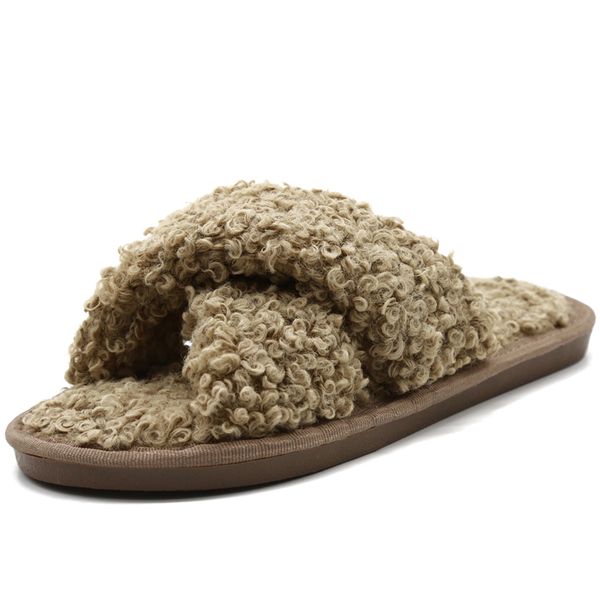 2021 new fleece women slippers fashion cross form woman women's apartments slides interior shoes 8gc2, Black
2021 new fleece women slippers fashion cross form woman women's apartments slides interior shoes 8gc2, Black