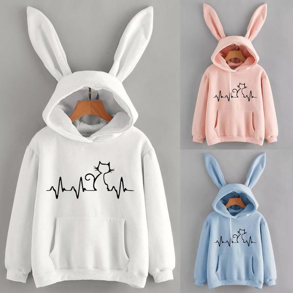 women's hoodies & sweatshirts 2021 autumn winter women kawaii ears fashion hoody casual solid color warm sweatshirt for, Black
women's hoodies & sweatshirts 2021 autumn winter women kawaii ears fashion hoody casual solid color warm sweatshirt for, Black