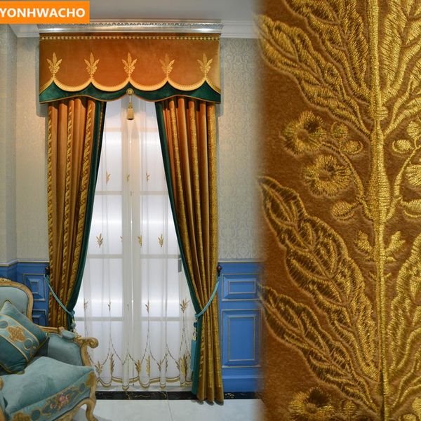 custom curtains light luxury high-grade french noble embroidery gold brown cloth blackout curtain tulle valance drapes n880
custom curtains light luxury high-grade french noble embroidery gold brown cloth blackout curtain tulle valance drapes n880