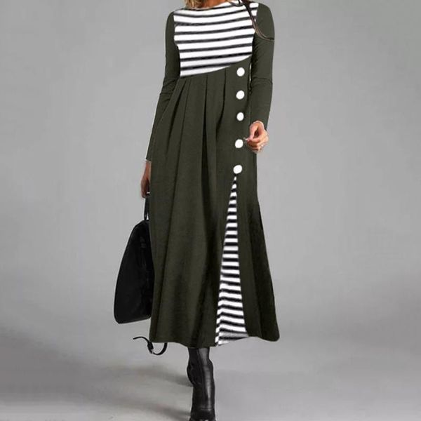casual dresses women stripe long sleeve patchwork dress women's fashion 2021 retro elegant -coming autumn and winter, Black;gray
casual dresses women stripe long sleeve patchwork dress women's fashion 2021 retro elegant -coming autumn and winter, Black;gray