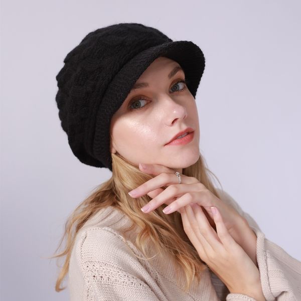mnho 2020 vintage lace hat winter hat beret winter knit retro female warm retro thicken plaid cap ing, Blue;gray
mnho 2020 vintage lace hat winter hat beret winter knit retro female warm retro thicken plaid cap ing, Blue;gray