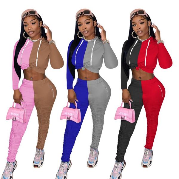 echoine women color blocking patchwork sport suits hooded long sleeve crop and zipper pockets stacked sweatpants outfits, Gray
echoine women color blocking patchwork sport suits hooded long sleeve crop and zipper pockets stacked sweatpants outfits, Gray