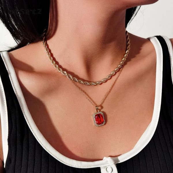 chains 5 colors multi layered rhinestone crystal square pendant necklace twisted metal rope chain choker necklaces collar women jewelry, Silver
chains 5 colors multi layered rhinestone crystal square pendant necklace twisted metal rope chain choker necklaces collar women jewelry, Silver