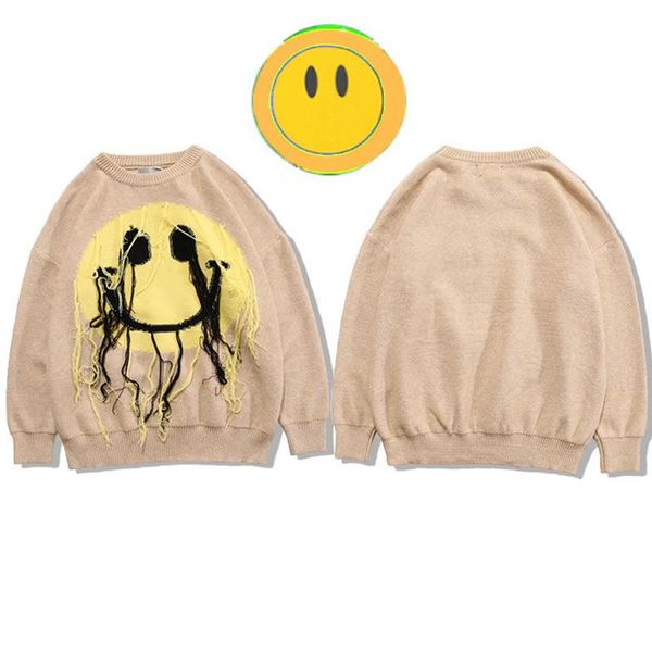autumn and winter khaki sweater men and women fashion long sleeves smiling face lovers sweater loose jumper designer sweater, White;black
autumn and winter khaki sweater men and women fashion long sleeves smiling face lovers sweater loose jumper designer sweater, White;black