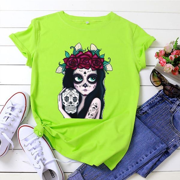 vogue skull day of the dead t shirt women kawaii leisure tshirt aesthetic lovely ropa mujer summer comfortable tshirt harajuku, White
vogue skull day of the dead t shirt women kawaii leisure tshirt aesthetic lovely ropa mujer summer comfortable tshirt harajuku, White