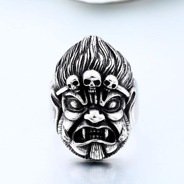 steel soldier punk biker sunwukong monkey king ring for men power journey to west style stainless steel jewelry, Golden;silver
steel soldier punk biker sunwukong monkey king ring for men power journey to west style stainless steel jewelry, Golden;silver