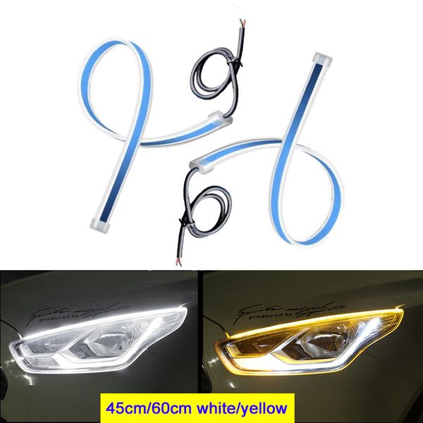 2pcs flexible soft adhesive car led strip light car led daytime running lights turn signal running yellow for universal cars
2pcs flexible soft adhesive car led strip light car led daytime running lights turn signal running yellow for universal cars