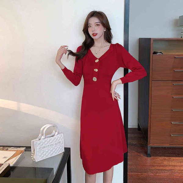 luxury dress knitted core spun yarn fashion knee length skirt temperament close waist thin v-neck knitted dresses, Black;gray
luxury dress knitted core spun yarn fashion knee length skirt temperament close waist thin v-neck knitted dresses, Black;gray